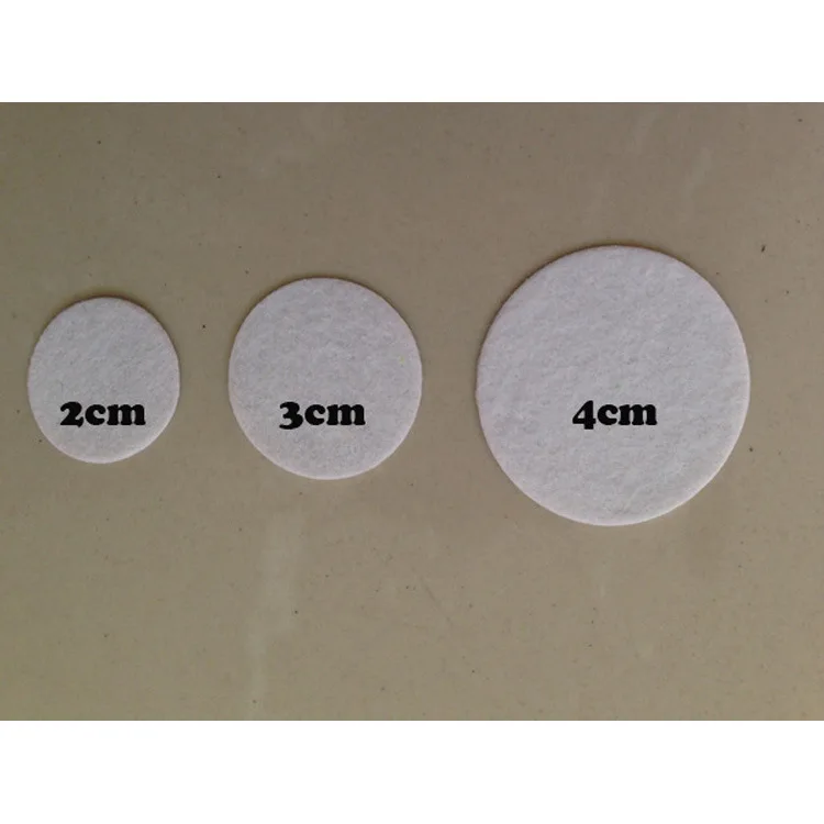 Thick white felt pad for fabric flower felt pads 2.5cm 3cm 4cm 5cm 6cm 8cm 1000pcs/lot