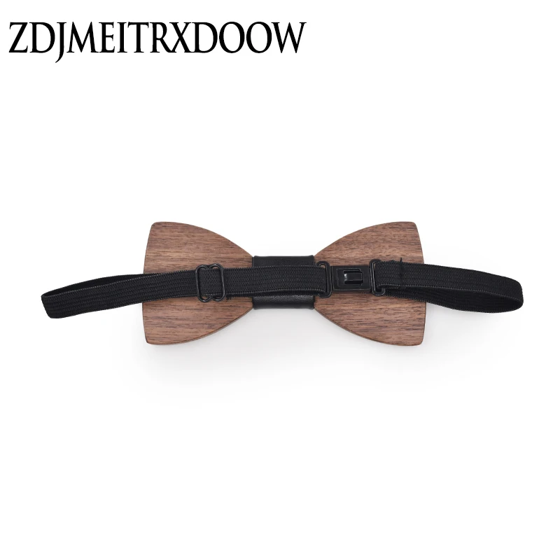 New Fashion Accessories Plaids Womens Mens Bowknot Bowtie Classic Carved Print Wood Creative Bow Ties Necktie Wedding Party Set