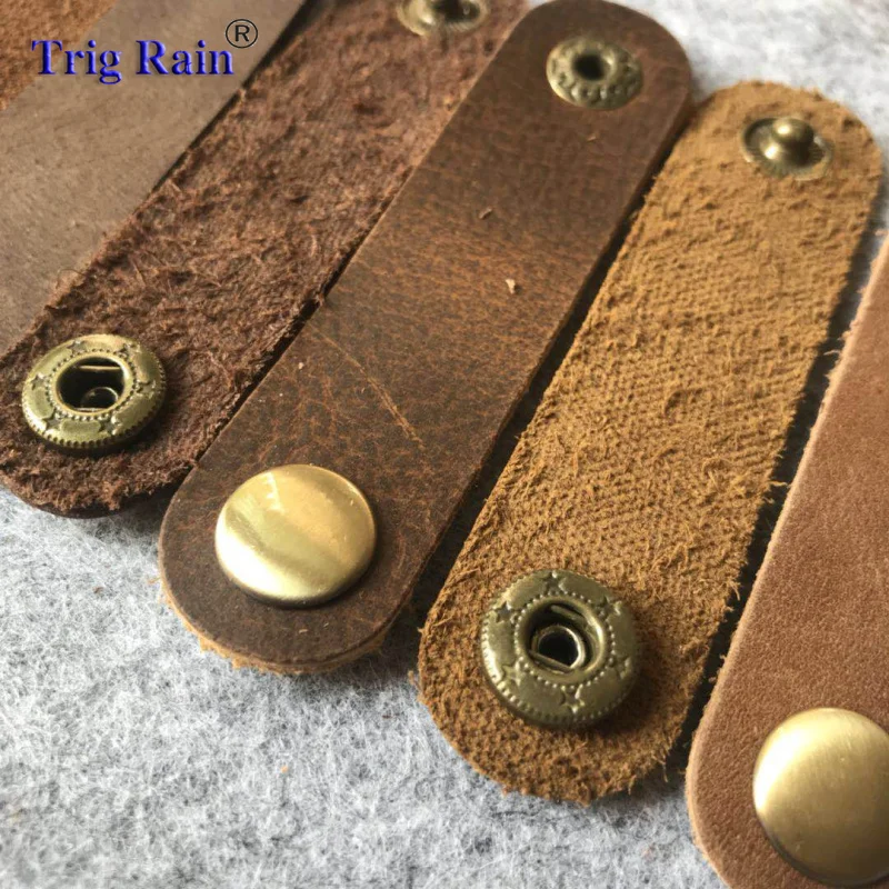 Cable Holder Organizer Bobbin Winder Genuine Leather Earphones Cable Management Wrapped Cord Line Wrap Wire wirding thread tool