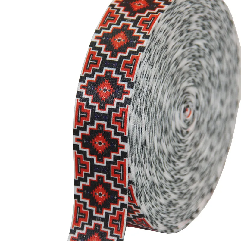 

Black/Red/White Color For 1.5 Inch Printed Webbing Polyester Strap 38MM Hot Sale 50Yards/Roll Multi-Color Pattern