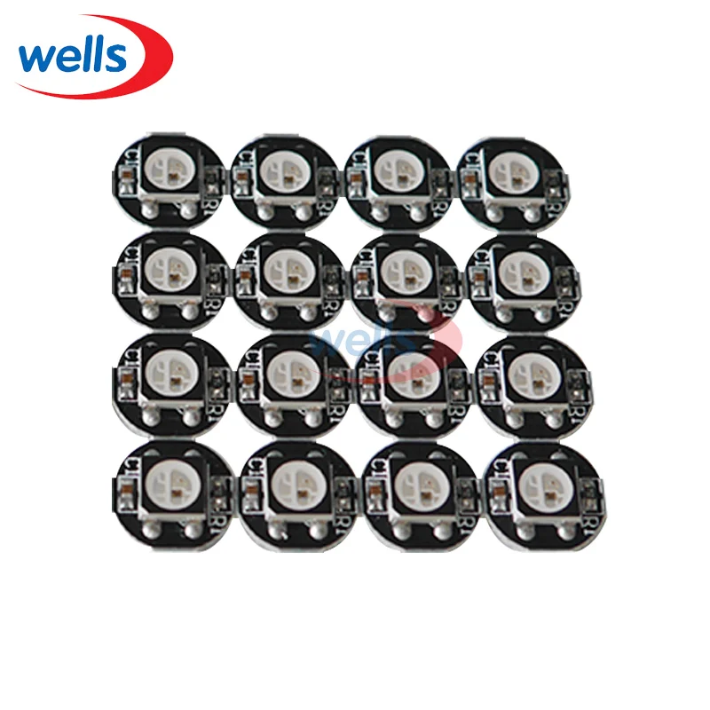 5pcs 10pcs schwarz weiß lampe perlen led chips dc5v ws2812b led mit kühlkörper eingebaut 5050 smd rgb ws2811 ic chips 10mm * 3mm