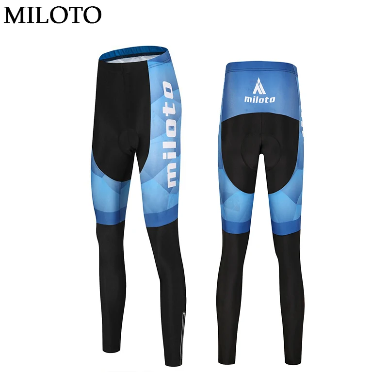 Blue Pants MILOTO Men Cycling Pants Long Pants Trousers Spring&Autumn Cycling Bicycle Bike Long (Bib) padded mtb Pants