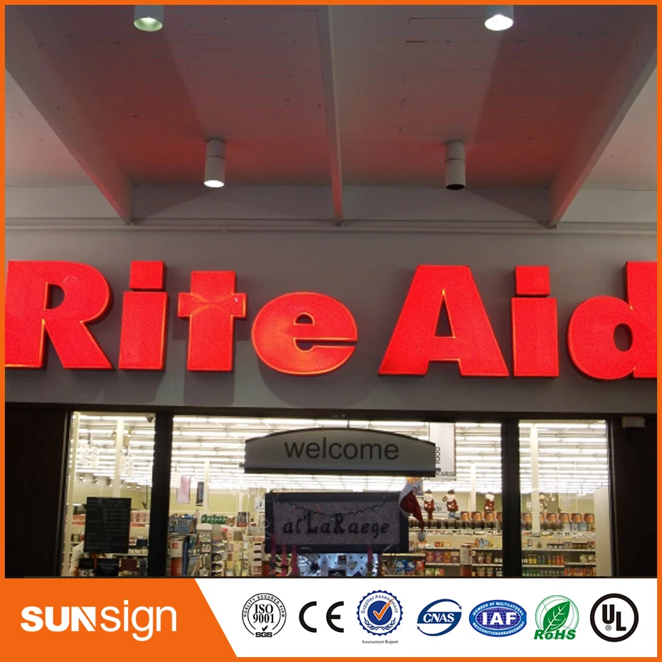 Acryl Led Licht Kanaal Letters Rvs Brief Winkel