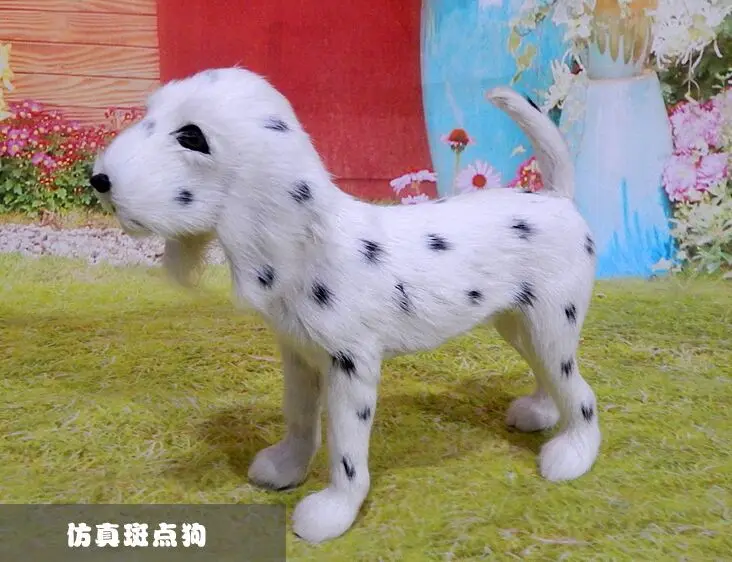 

22x19cm standing Dalmatian hard model,polyethylene&furs handicraft Figurines&Miniatures home decoration toy gift a2890