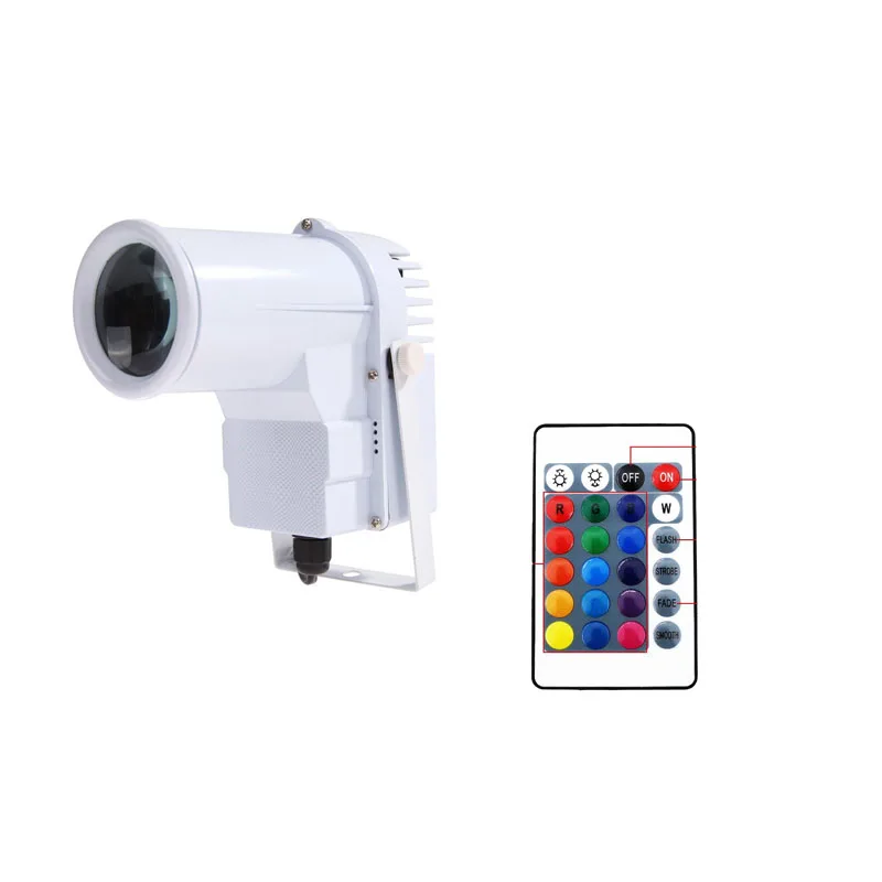 IR Remote Control LED Beam Pinspot Light RGB 10W Mini Stage Lights Spotlight Track Lighting For Party Wedding Disco Mirror Ball