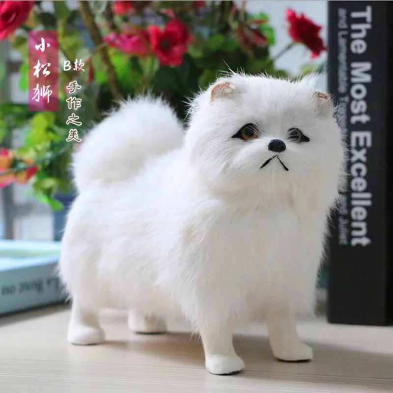 ZILIN Simulated Chow Chow Dog / Adorable white Chow Chow Children Toy Home Decor