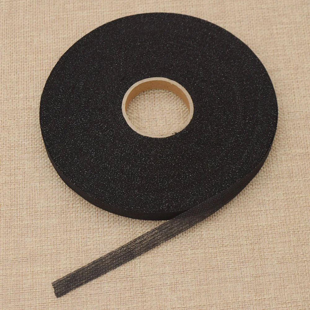 100m Black White Non-woven Interlinings Iron On Single-sided Adhesive Cloth For DIY Craft Garment Sewing Fabric