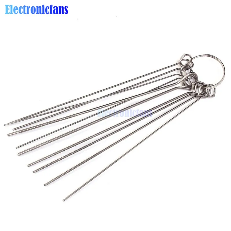 10 Kinds Stainless Steel Needle Set PCB Electronic Circuit Through Hole Needle Desoldering Welding Repair Tool 80mm 0.7-1.3mm