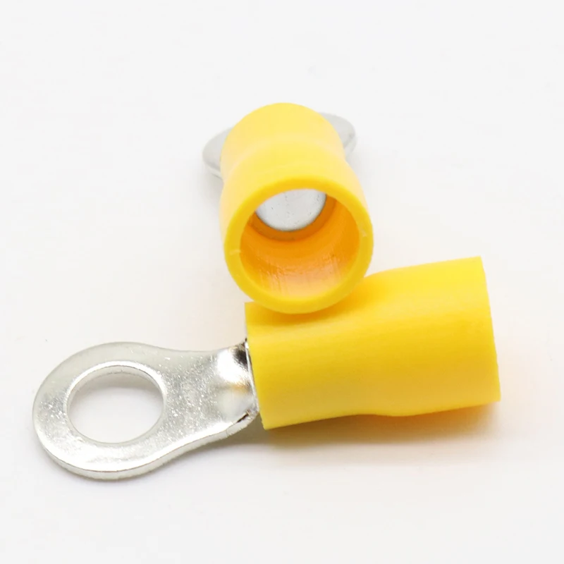 RV5.5-5 Yellow Ring insulated terminal cable Crimp Terminal 100PCS/Pack suit 4-6mm2 Cable Wire Connector RV5-5 RV