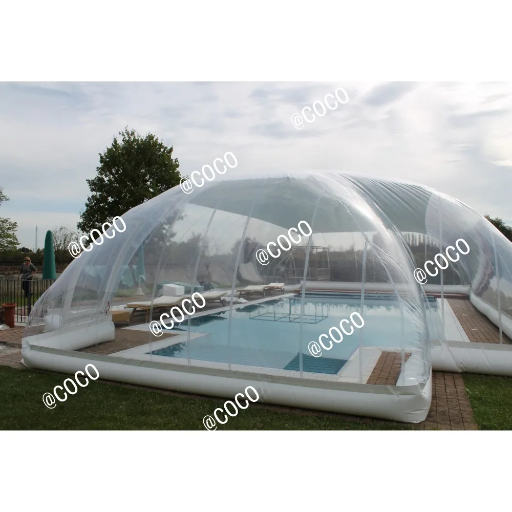 custom made Swimming pool inflatable clear bubble tent Inflatable pool cover tent for sale