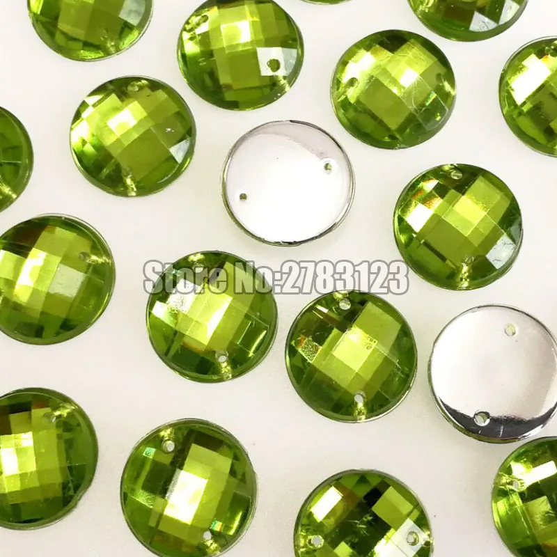 High quality Acryl round shape sew on rhinestones with two holes,diy/clothing accessories, 6mm 8mm 10mm 12mm 15mm