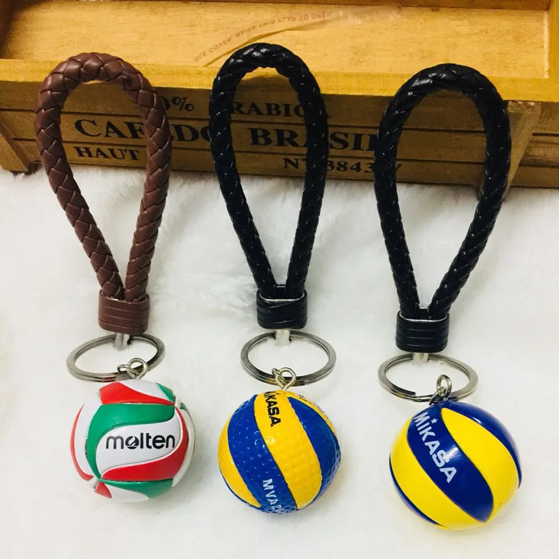HEIßER Leder Seil Gewebt Volleyball Schlüsselbund Ball Schlüssel Halter Volleyball Geschenke Auto Keyring Geschenke Schlüssel Ketten Tasche Rucksack