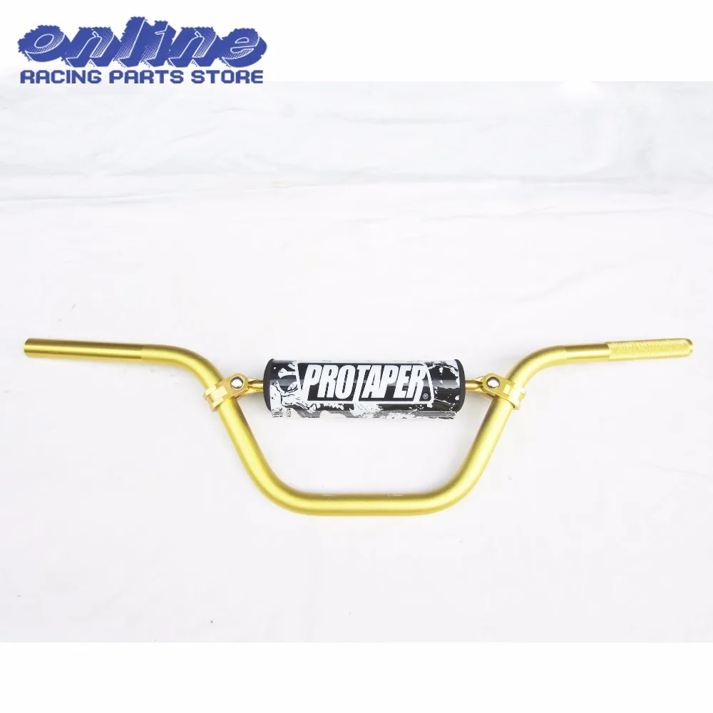 735mm 7/8 UNIVERSAL MOTORCYCLE HANDLE BAR 22MM High Rise HANDLEBAR TUBES With Handlebar Pad For Dirt Pit Bike MX