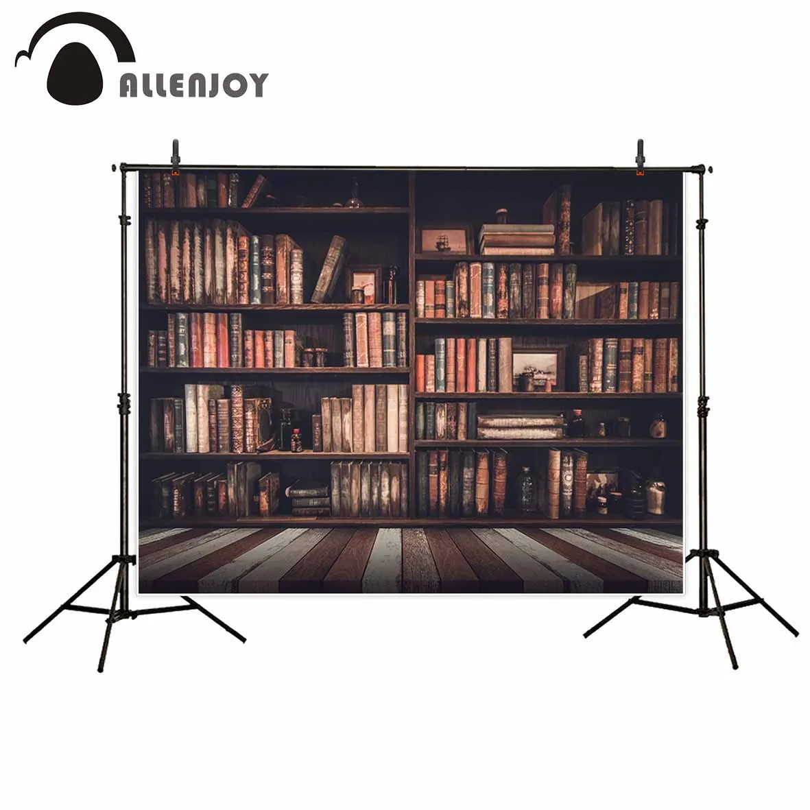 Allenjoy newborn photography background Bookshelves Ancient classic retro learning floor photo studio photobooth high quality