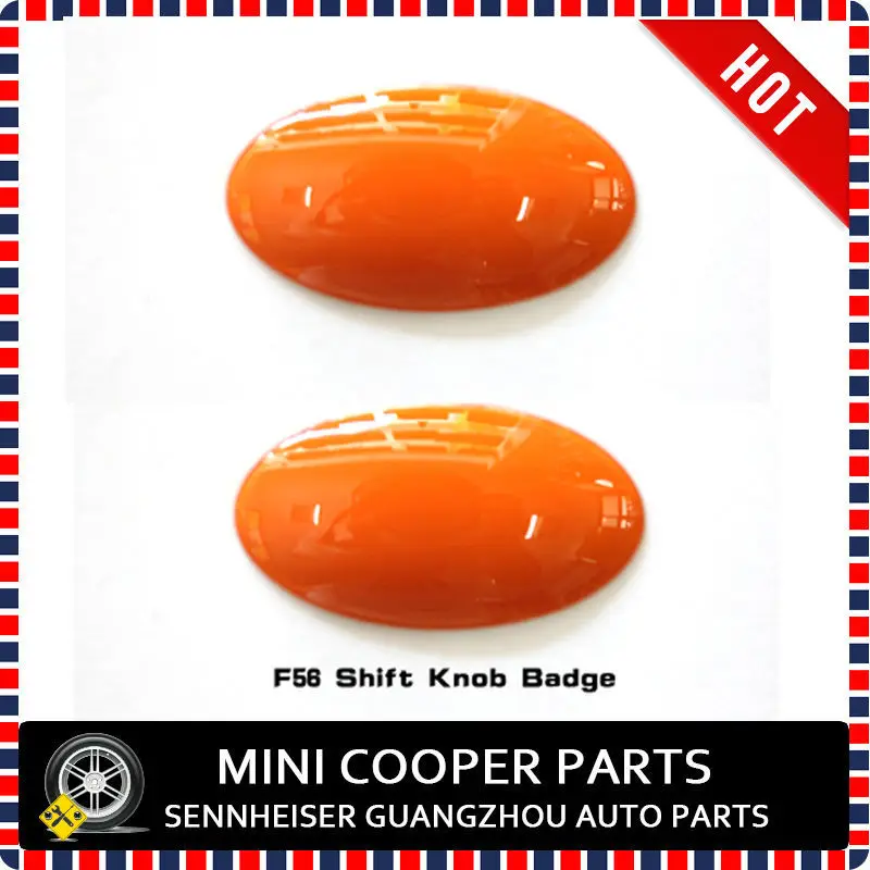 Brand New ABS Material UV Protected Mini Ray Style Orange Color Shift Knob Cover For mini cooper F55 AT Option (2 Pcs/Set)