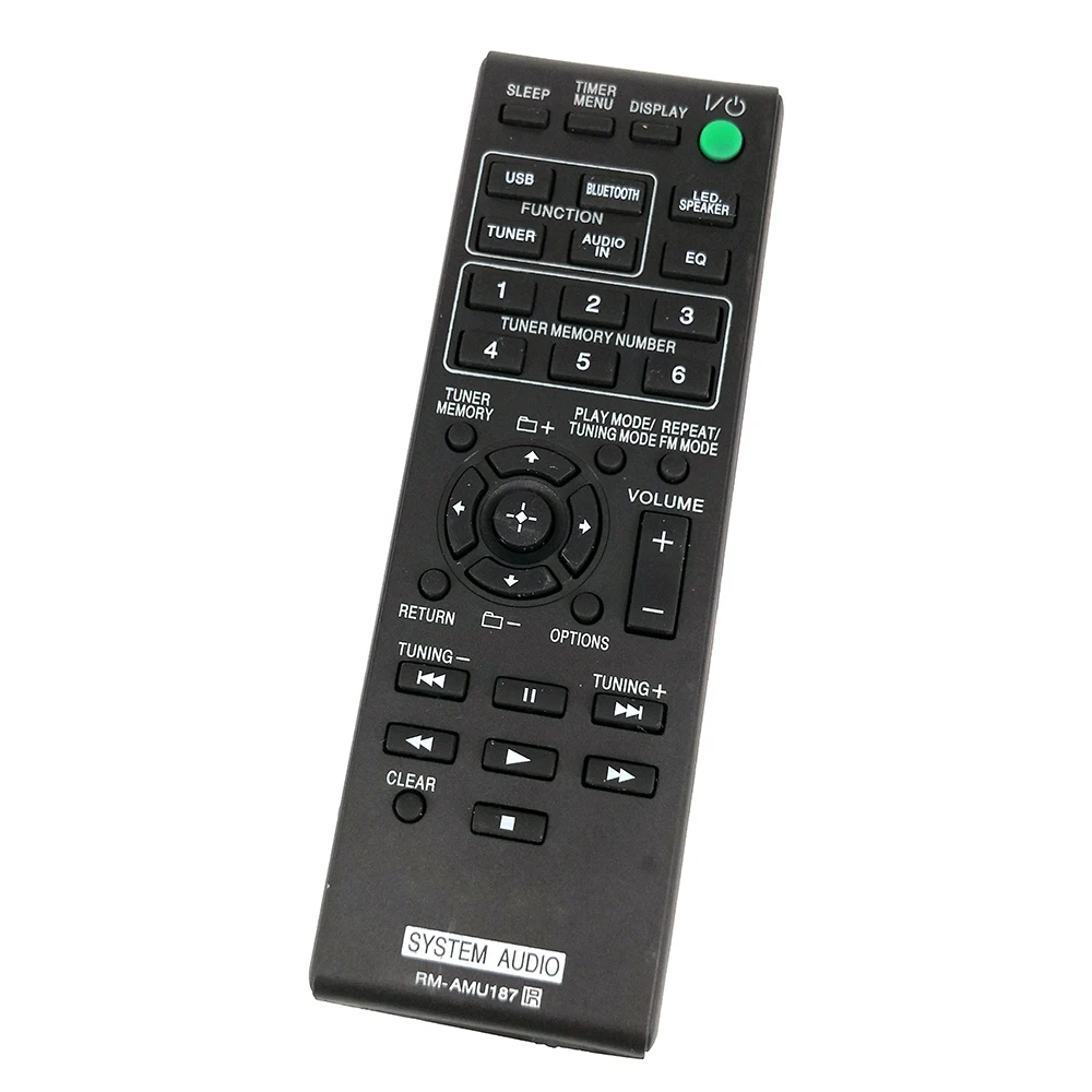 New Replace Remote Control RM-AMU187 For Sony PERSONAL AUDIO SYSTEM GTK-N1BT Fernbedienung