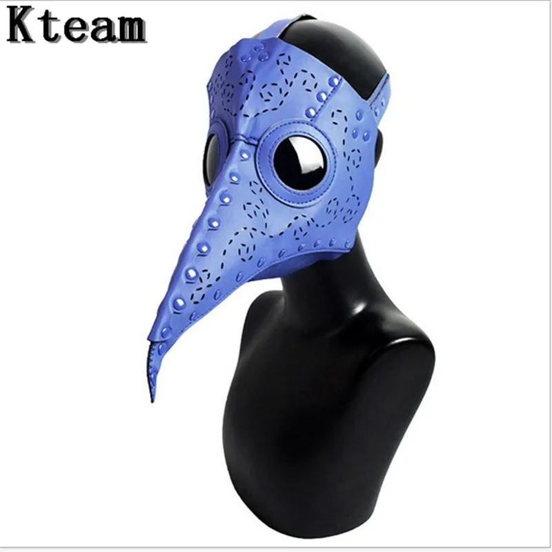 Hot Sale Plague doctor long bird mouth mask Leather PU handmade material creative Halloween party masquerade cosplay mask toys