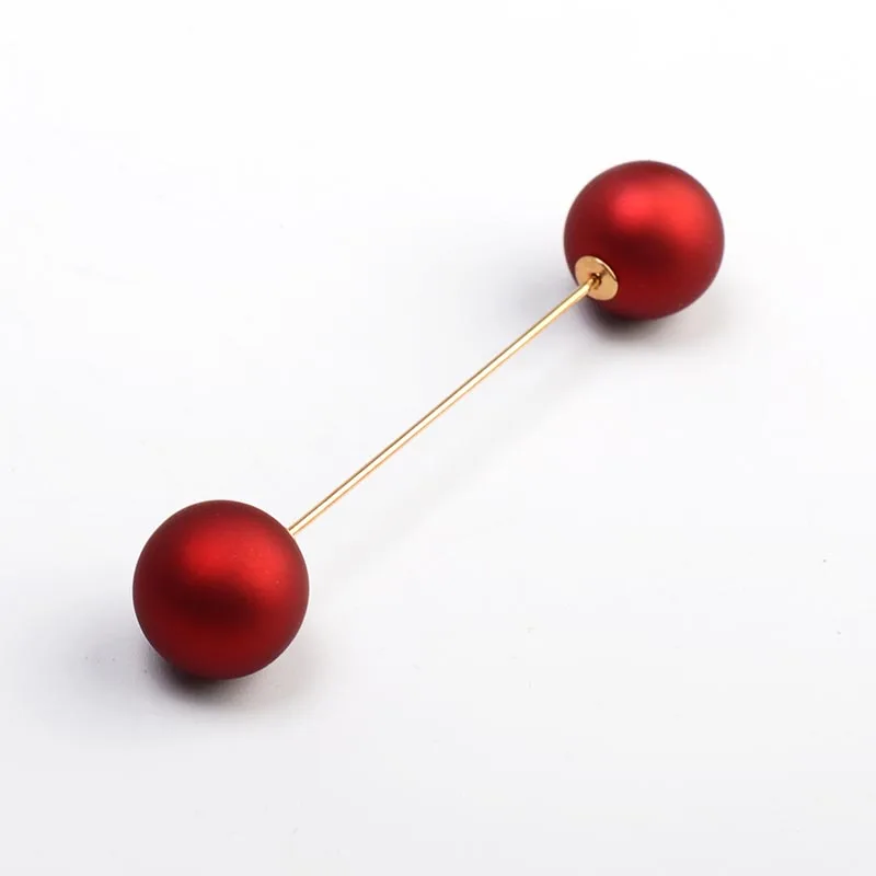 Fashion 1Pc Ms./Girl Imitation Pearl Brooch Classic Charm High Quality Accessories Simple Color Double Pearl Brooch Joker