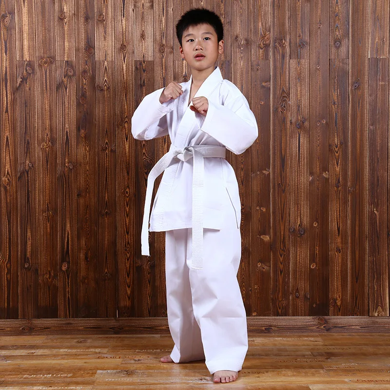 Men Women Clother Arate Uniform Training Suit Karate Performance Breathable Clothing Student Children Adult Tae Kwon Sports Ware