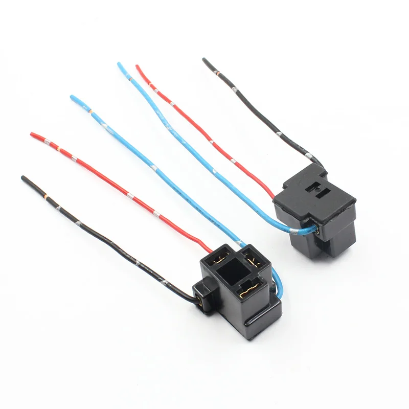 KE LI MI H1 H4 H7 Female Adapter Sockets pigtail Harness Plug Connector For H1 H4 H7 halogen hid led Retrofit