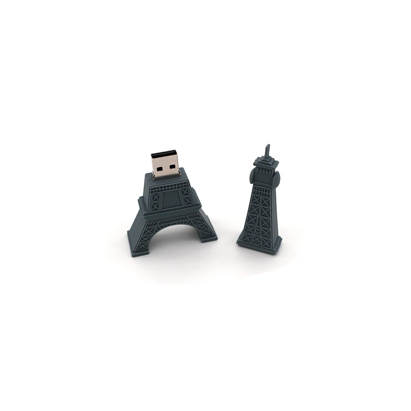 Hot Sale Usb Flash Drive Classic Cartoon Eiffel Tower Pen Drive 64g 32gb Cute Pendrive 4gb 8g 16gb Memory Stick Gift Thumbdrives