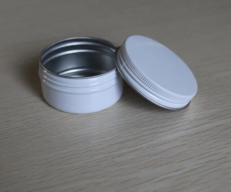 Free shipping 500pcs 10g white aluminum jar 10ml white aluminum tin aluminum metal container SN2273