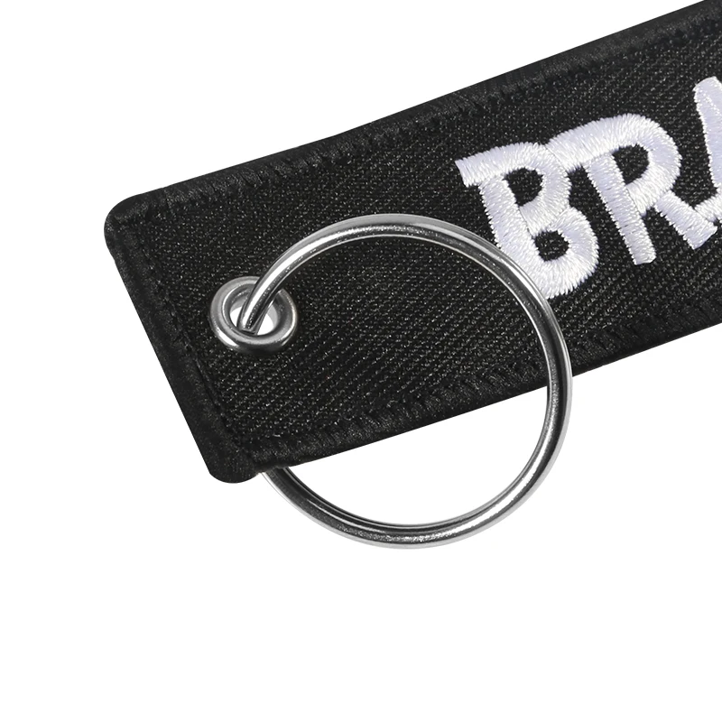 Coil Car Keychain BRAAAP Key Chain for motorcycles and cars Embroidery OEM Keyring key Tag Key Fobs Holder Fashion sleutelhanger