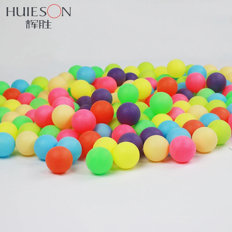 Huieson 100Pcs/Pack Colored Ping Pong Balls 40mm 2.4g Entertainment Table Tennis Balls Mixed Colors for Game and Advertising