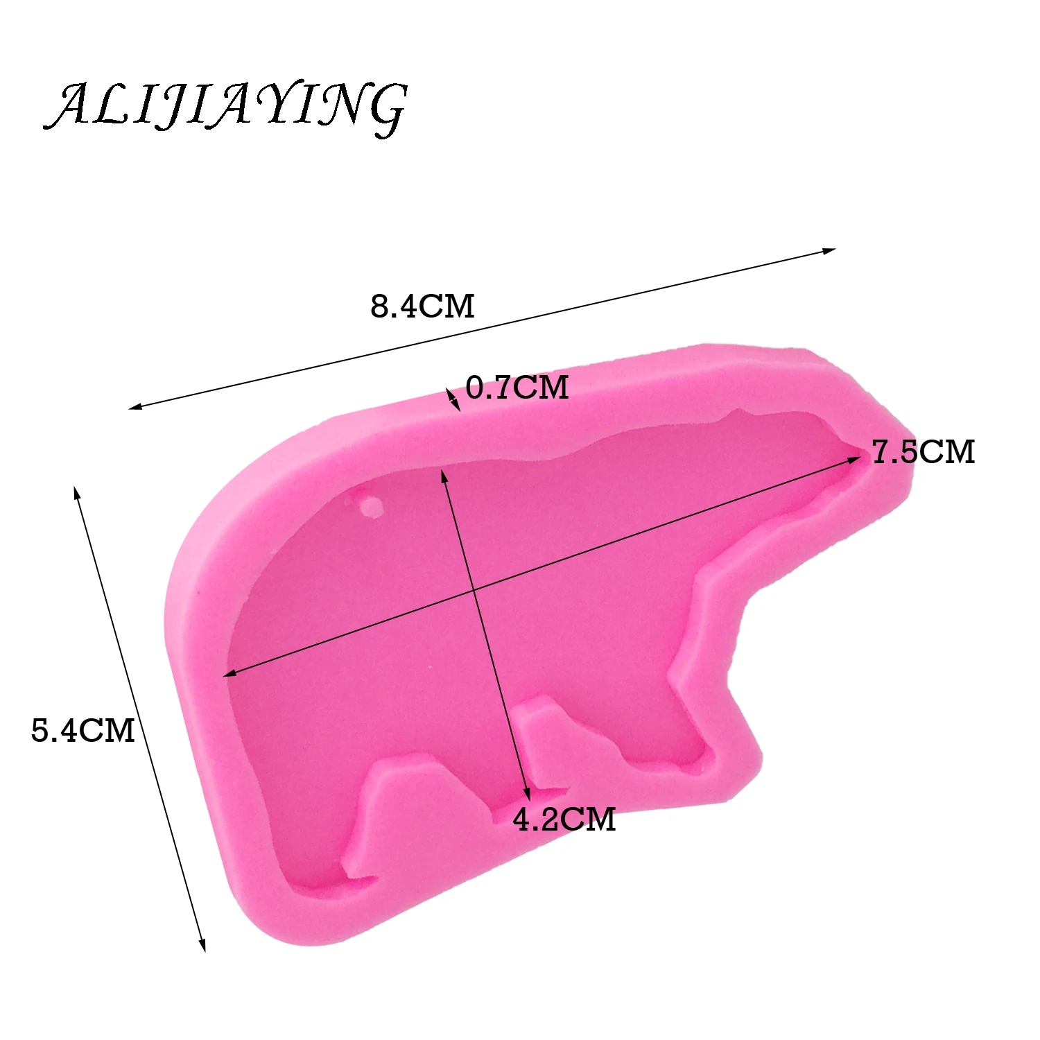 Shiny DIY Mother bear and baby bear shape silicone mold for keychains Resin Mold for 3D crafts tools DY0049