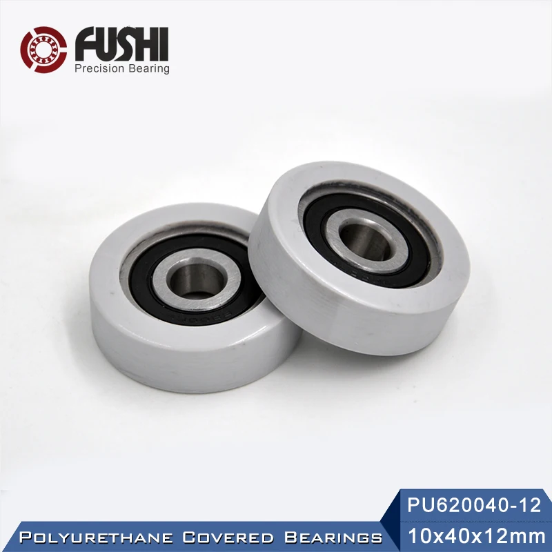 

PU 6200 Polyurethane Covered Bearing 10*40*12 mm ( 2 Pcs ) Shaft 10mm PU620040-12 Urethane Cover PU6200 Bearings