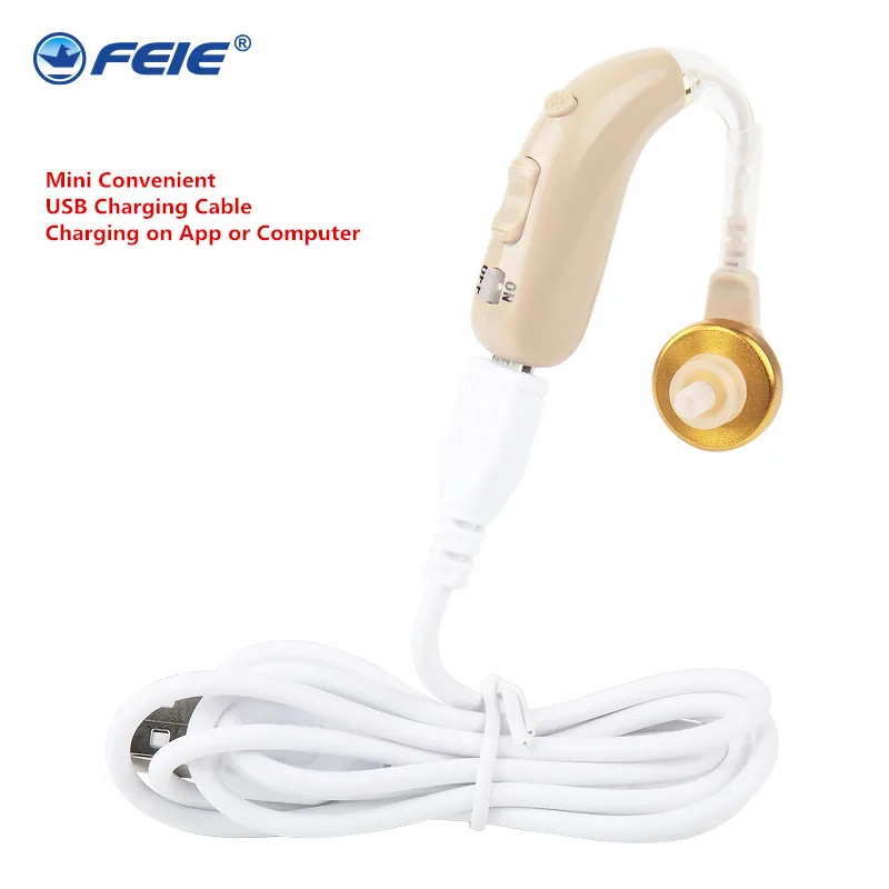 Intelligent Noise Reduction Rechargeable Hearing Aid Mini Device Digital Tone Adjustable Best Sound Voice Amplifier Deaf S-130