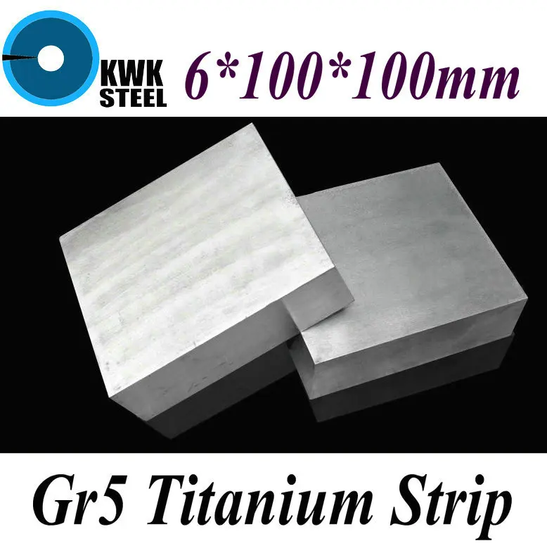 6*100*100mm Titanlegierung Blatt UNS Gr5 TC4 BT6 TAP6400 Titan Ti Platte Industrie oder DIY Material Kostenloser Versand