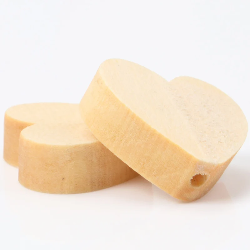 Natural Wooden Heart Wooden Spacer Beads For Jewelry making DIY kids 20mm 20pcs MT1481