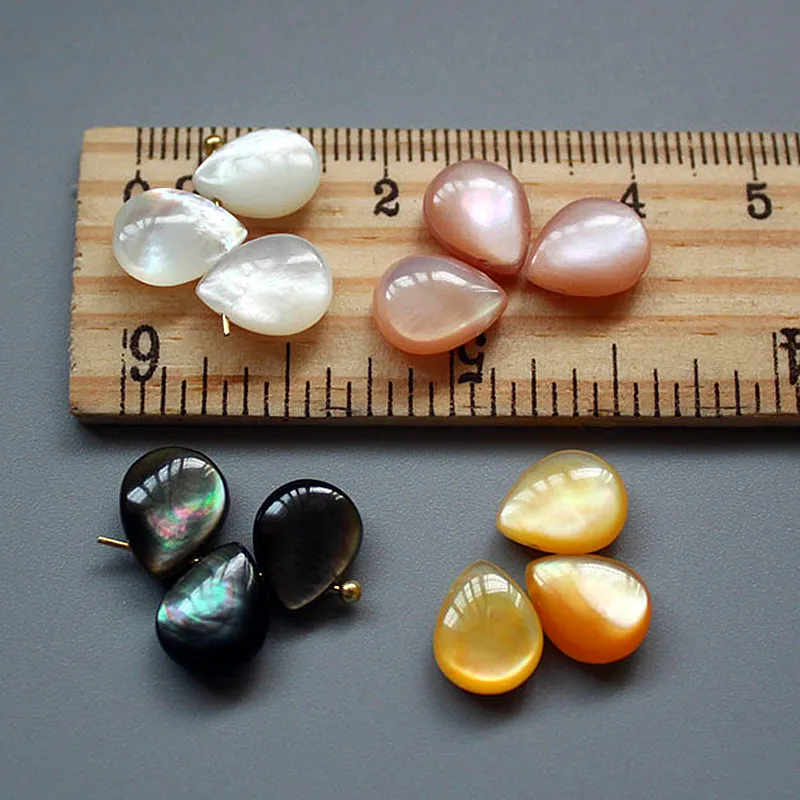 

8*10MM 4 Color Faceted Natural Mother Pearl Shell Teardrop Loose Beads For DIY Jewelry Making Finding Pendant Bracelet Necklace