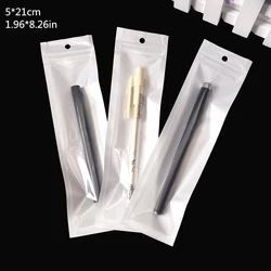 50Pcs Pearlescent white Self Seal Zipper Plastic Retail Packaging Poly Pouches Ziplock Zip Lock Bags Data Line Packing Bag