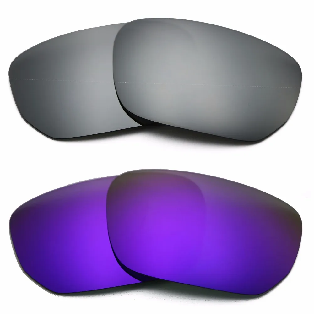 

Silver Mirrored & Purple Mirrored Polarized Replacement Lenses for Style Switch Frame 100% UVA & UVB