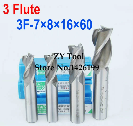 

Free Shipping 5 pcs/set 7.0MM 3 Flute HSS & Aluminium End Mill Cutter CNC Bit Milling Machinery tools Cutting tools.Lathe Tool