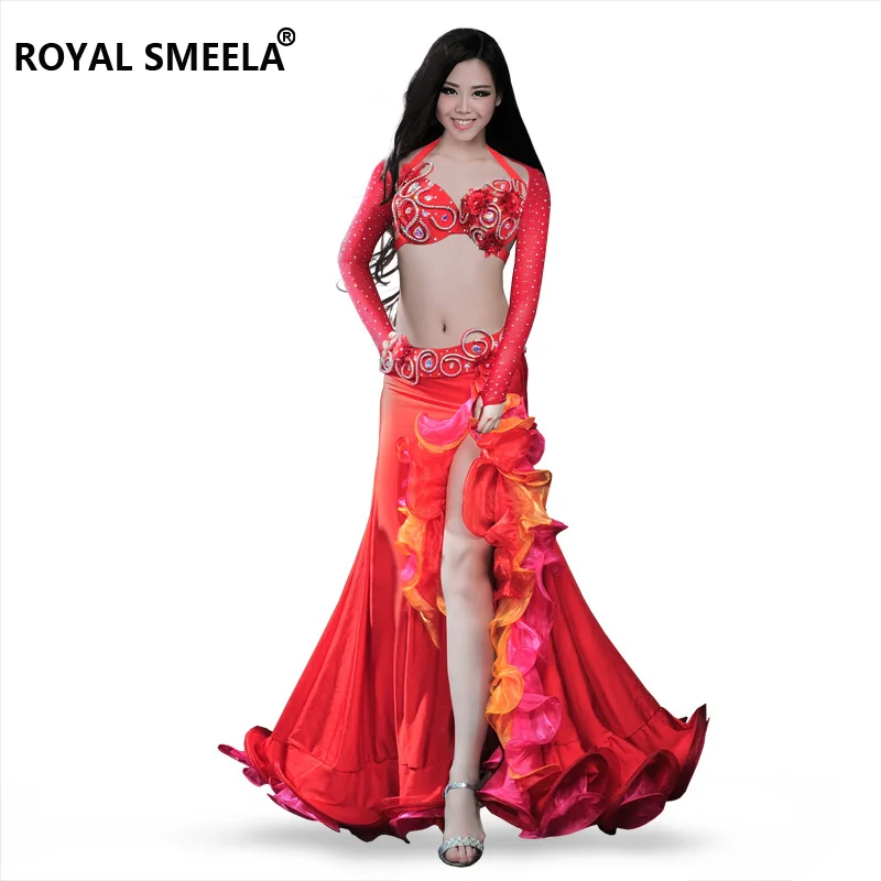 Gorgeous belly dancer costumes Women belly dancing clothes sexy belly dance outfits bellydance bra belt skirt belly dnace set