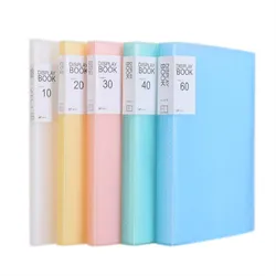 1PC A4 Display Book 40/60 Page Transparent Insert Folder Document Storage Bag for Bank Campus File Office Workplace Family