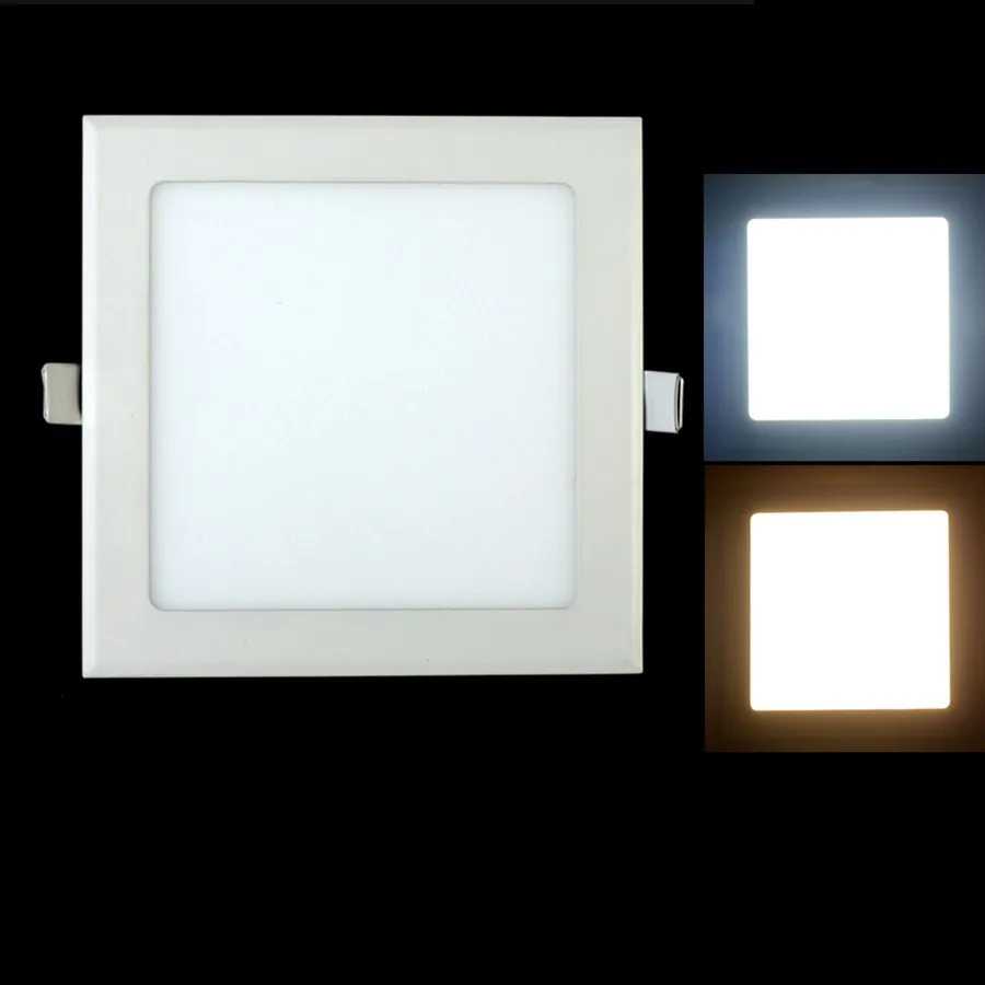 Free shipping Dimmable LED Downlight 3W 4W 6W 9W 12W 15W/25W Square Ceiling Panel Lights white / Warm White