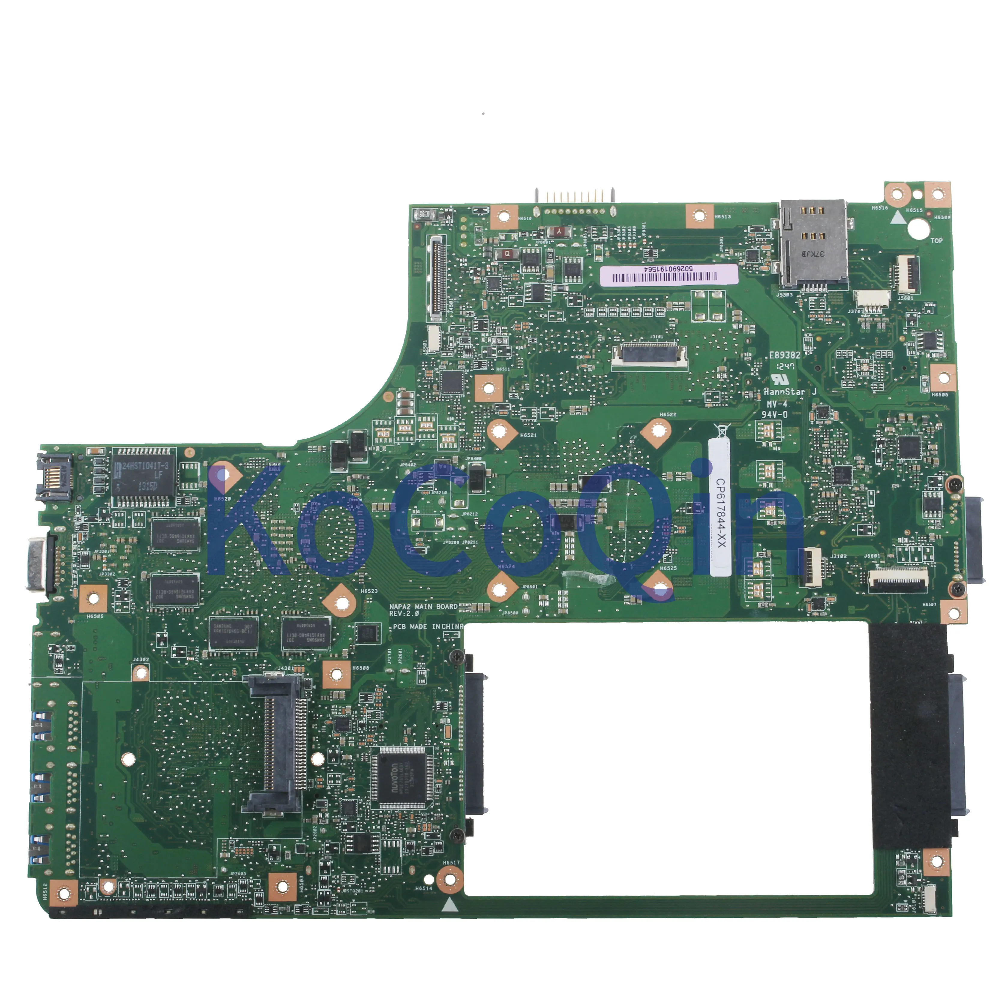 KoCoQin Laptop motherboard For FUJTSU CP617844-01 NAPA2 Mainboard SLJ8C N13P-GLP-A1 1G RAM