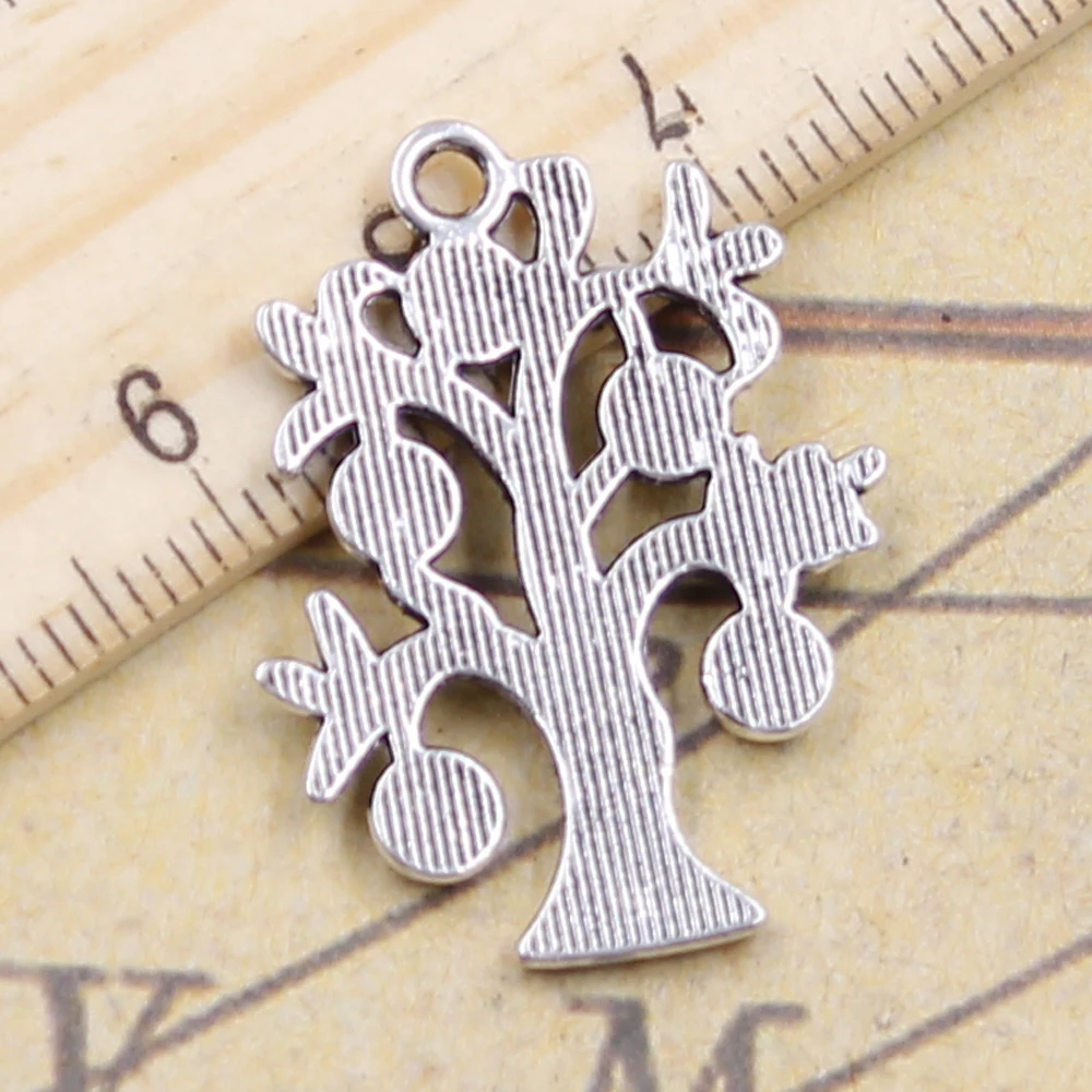 10pcs Charms Money Tree 29x21mm Antique Silver Color Pendants Making DIY Handmade Jewelry Factory Wholesale