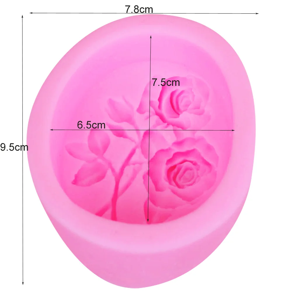 Rose Flower Soaps Crafts Silicone Mold For Artisan Candle Wax Melts Mooncake Ice Making Mould for Baking Forms