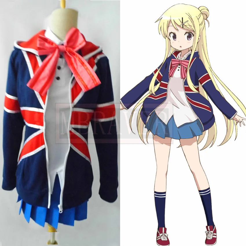 

Kiniro Mosaic Karen Kujo Cosplay Costume Lolita Japanese School Uniform Full Set