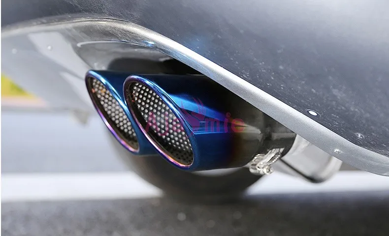 

#304 Stainless Steel Car Styling Rear Tail Exhaust Muffler Tip End Pipe Silencer 2017 2018 For Jeep Compass Accessories