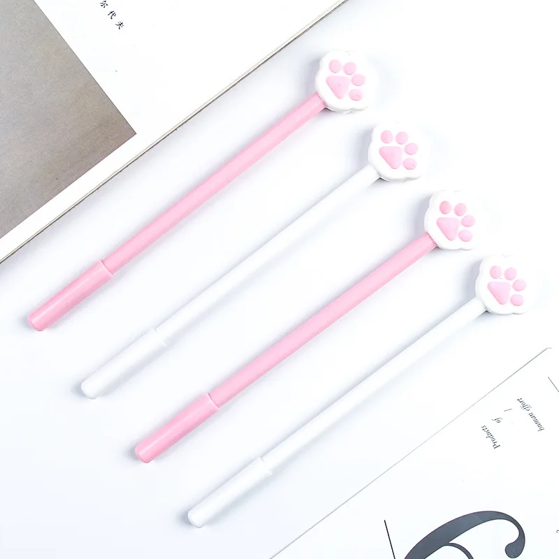 36pcs Special Cat Paw Neutral Pen Stationery Kawaii School Supplies Office Gifts Wholesale Writing for School