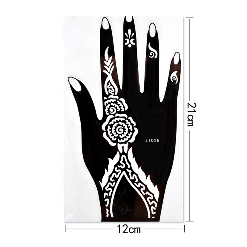 2Pcs/Set Temporary Tattoo stencil 25 designs Body Art Men Women Indian Henna pattern Beauty Waterproof Fake Arm Hand Reuse tatoo