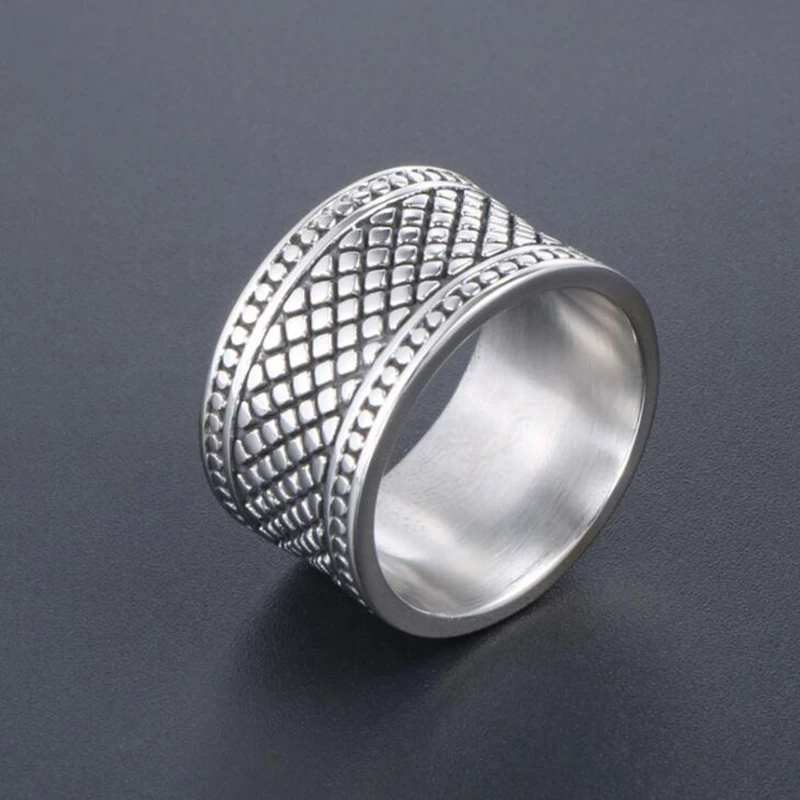 12MM Wide Ring Men Solid Stainless Steel Boys Mens Rings Man Big Size 12 13 Fashion New Male Biker Jewelry Dropshipping Gifts