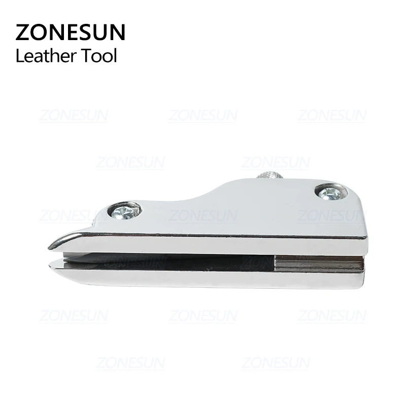 ZONESUN Manual Multi-functional Adjustable Stainless Steel DIY Leather Craft Tool V-type Groover Trenching Machine