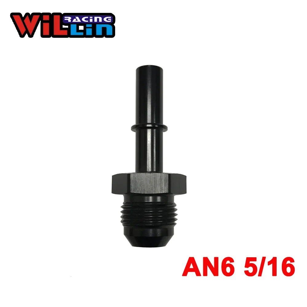 WILLIN - Aluminum Male AN to Male Quick ConnectAluminum Anodized Fuel/Oil Line Fitting Blue/Black/Silver 817